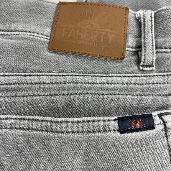 Faherty Stretch Terry 5-Pocket Pant - Slate Gray MBC0020 Size 30x31 - Picture 13 of 16